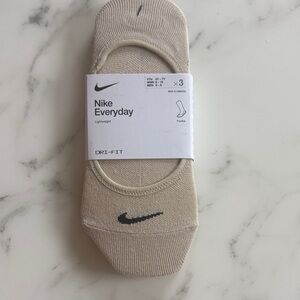 Nike Everyday Lightweight No-Show Socks - Beige X 3